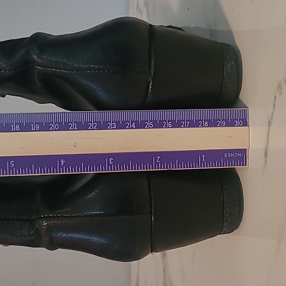 Eric Michael Lena Leather Black Brown Strappy Wedge Ankle Booties 7.5 Spain Chic - Picture 8 of 13